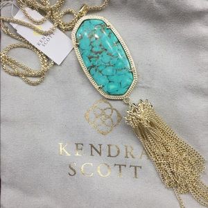 Kendra Scott teal magnesite Rayne NWT  *READ*
